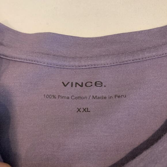 Vince T Shirt Womens 2XL XXL Amethyst Pima Cotton Crew Neck Lightweight Tee - Picture 7 of 11